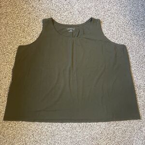 Catherines Suprema Collection Womens Tank Top Camisole Plus Size 5X 34-36W Green
